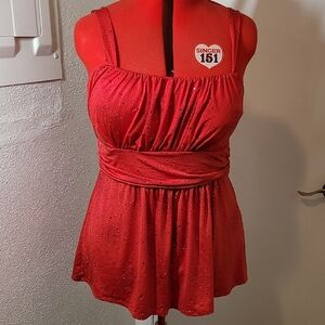 Red Sparkling Women's Tank Top